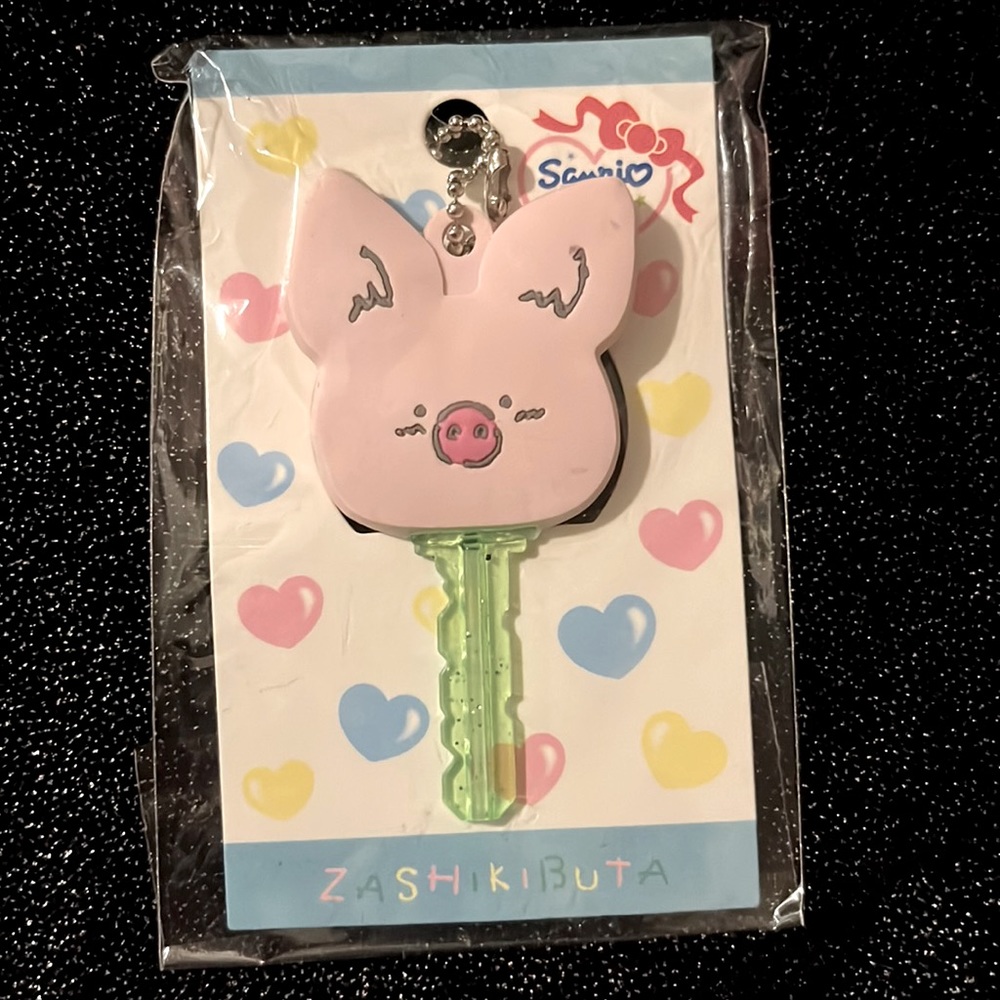 50th Anniversary Zashikibuta Key Cap Keychain. Limited edition brand new.